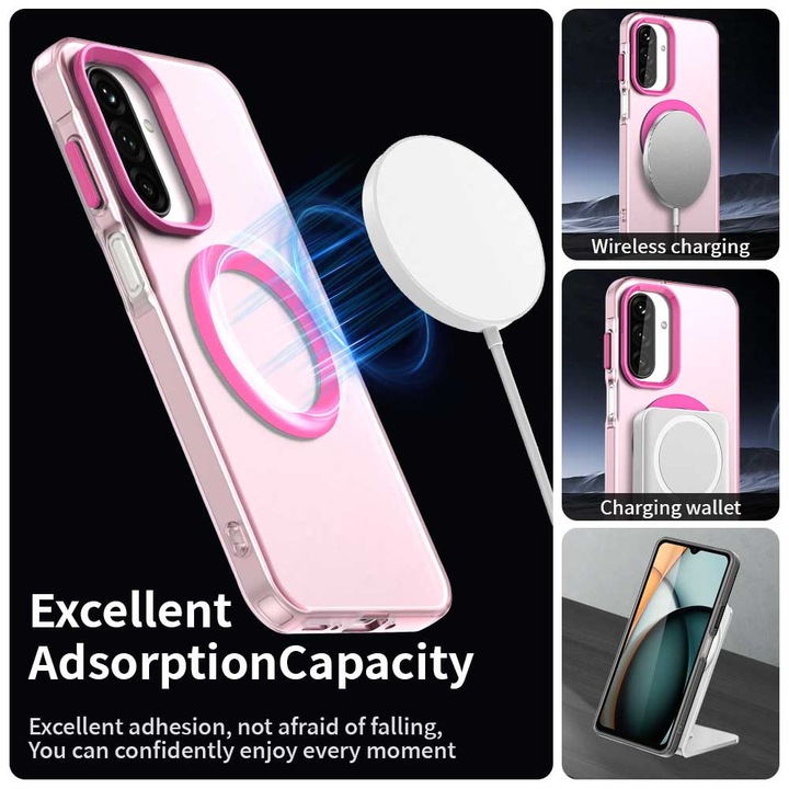 Husa pentru Samsung Galaxy A17 5G / Samsung Galaxy A17 4G / Samsung Galaxy F17 / Samsung Galaxy M17, MagSafe, Stef's Cat, Roz