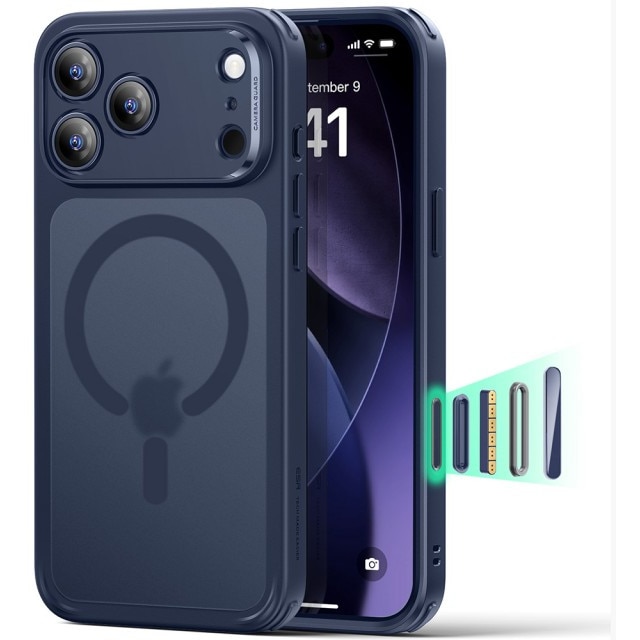 Husa ESR Classic HaloLock Compatibila Cu iPhone 17 Pro Max, Functie MagSafe, Protectie La Camera, Colturi Intarite, Frost Blue