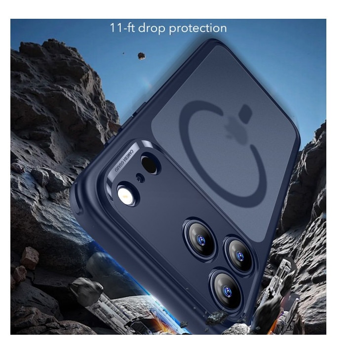 Husa ESR Classic HaloLock Compatibila Cu iPhone 17 Pro Max, Functie MagSafe, Protectie La Camera, Colturi Intarite, Frost Blue