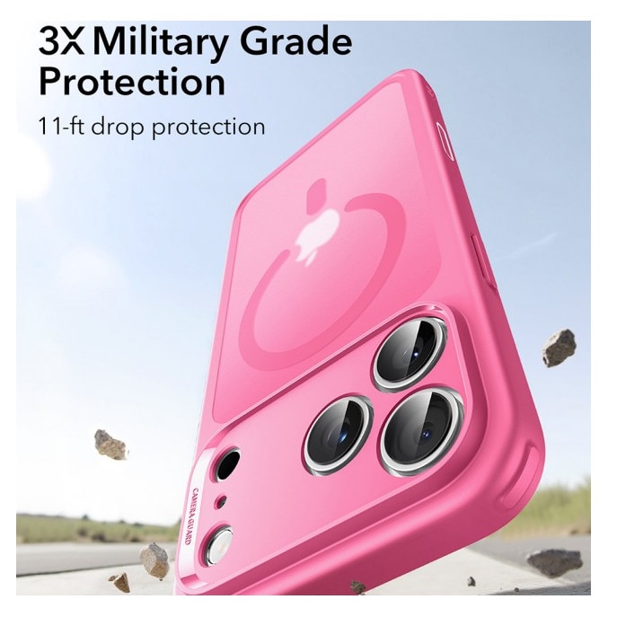 Husa ESR Classic HaloLock Compatibila Cu iPhone 17 Pro Max, Functie MagSafe, Protectie La Camera, Colturi Intarite, Frost Pink