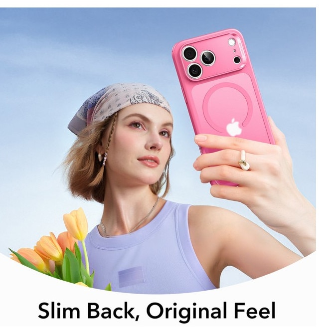 Husa ESR Classic HaloLock Compatibila Cu iPhone 17 Pro Max, Functie MagSafe, Protectie La Camera, Colturi Intarite, Frost Pink