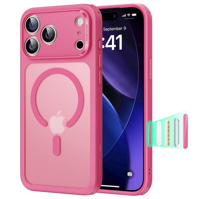 Husa ESR Classic HaloLock Compatibila Cu iPhone 17 Pro Max, Functie MagSafe, Protectie La Camera, Colturi Intarite, Frost Pink