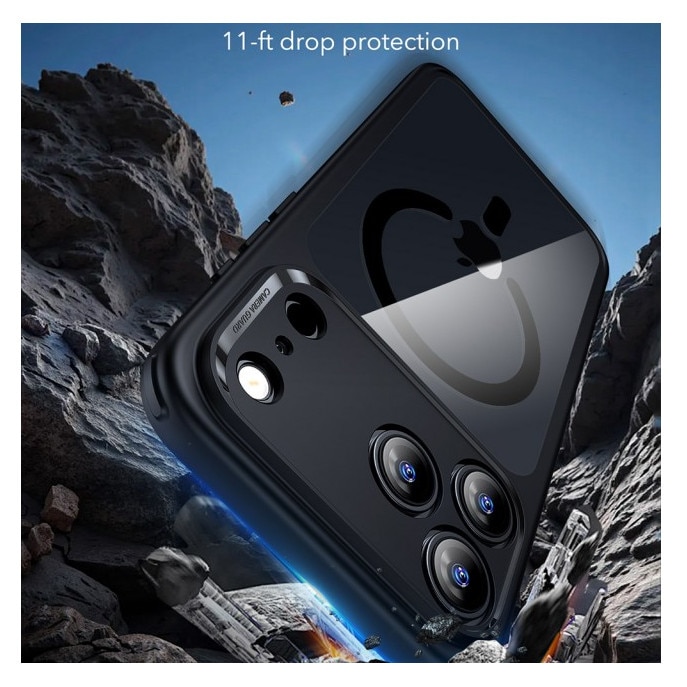 Husa ESR Classic HaloLock Compatibila Cu iPhone 17 Pro, Functie MagSafe, Protectie La Camera, Colturi Intarite, Frost Black