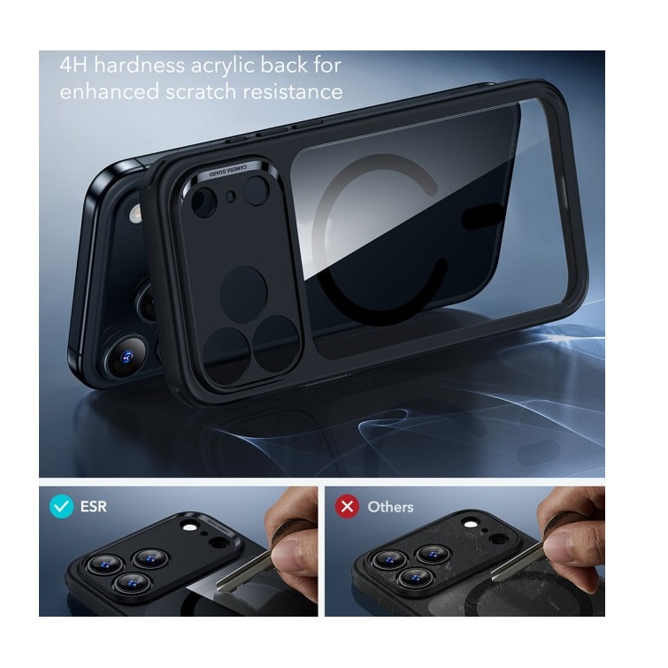 Husa ESR Classic HaloLock Compatibila Cu iPhone 17 Pro Max, Functie MagSafe, Protectie La Camera, Colturi Intarite, Frost Black
