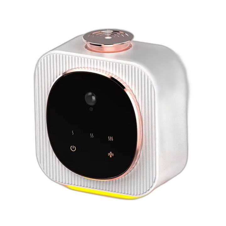 Difuzor arome uleiuri esentiale si parfum, aromaterapie, fara Apa, Portabil, cu Tehnologie Aer Rece, Rezervor 20 ml, Alb, Electric