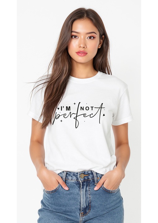 Tricou unisex grafică „I’m Not Perfect”