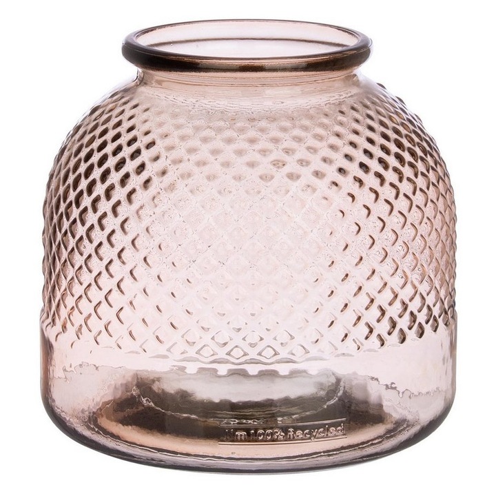 Vaza flori sticla taupe Avril Ø24x24h