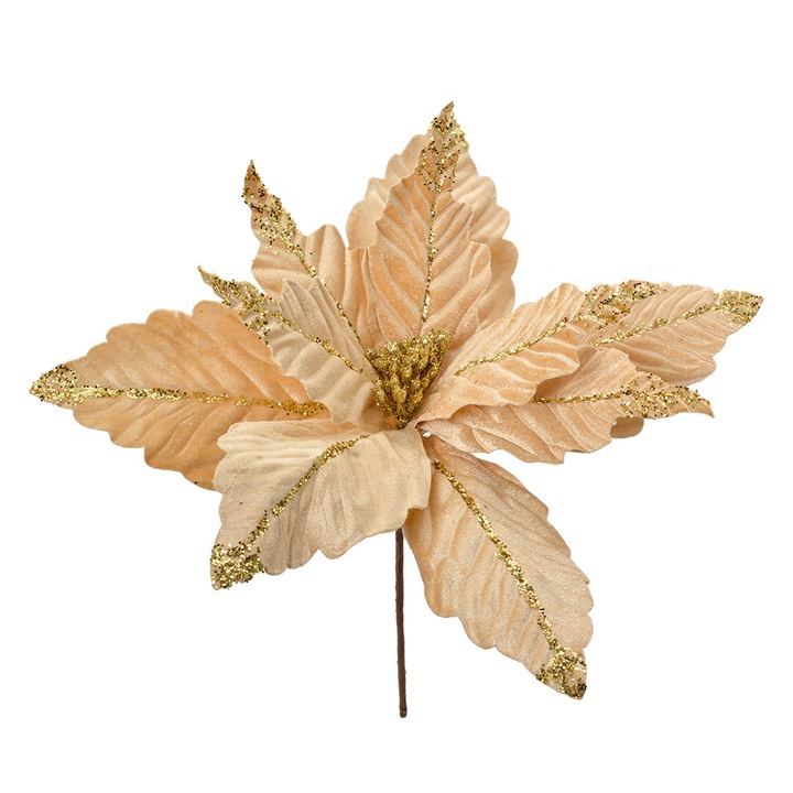 Craciunita artificiala bej aurie Ø 36x36 cm