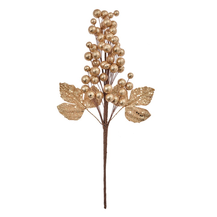 Crenguta artificiala Craciun aurie 8x6x34 cm