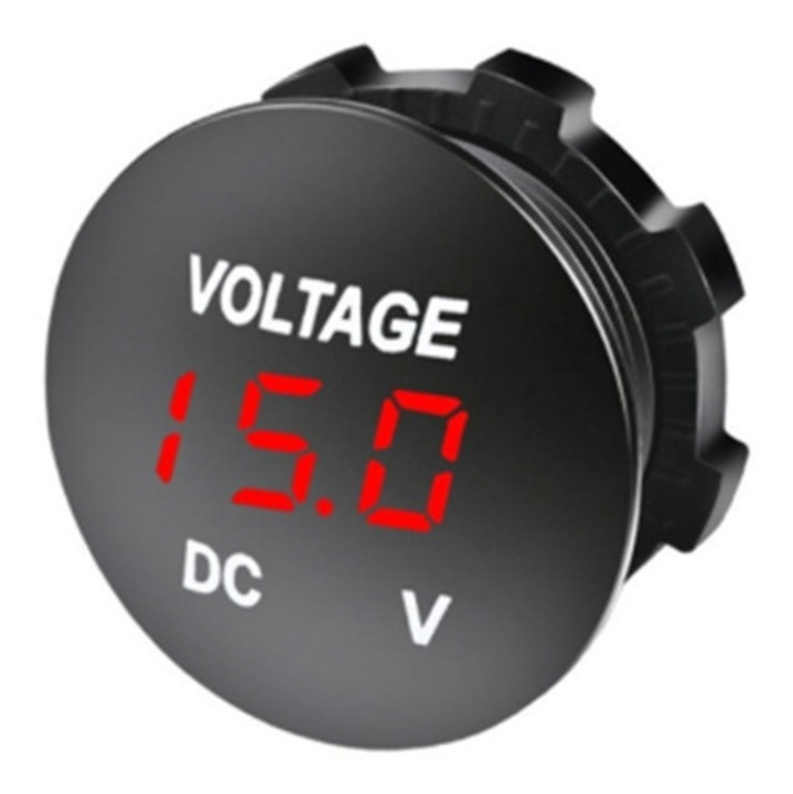 Voltmetru 12-24V /5-30V cu LED Rosu