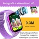 Smartwatch Copii 4G TehnoTek, GPS, Apeluri Video HD, Camera, IP67, Buton SOS, Monitorizare Spion, Culoare Mov