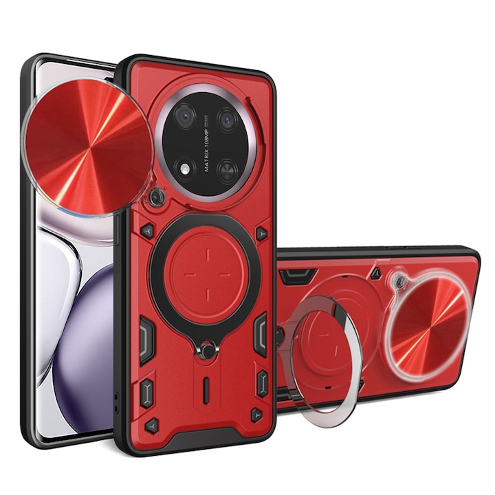 Husa antisoc pentru Honor Magic7 Lite / X9c cu protectie camera, Accesorio CamGuard Pro, Red