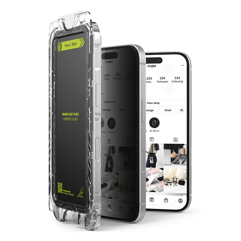 Folie telefon Ringke Sticla securizata Transparenta set 2 bucati pentru iPhone 16 Pro
