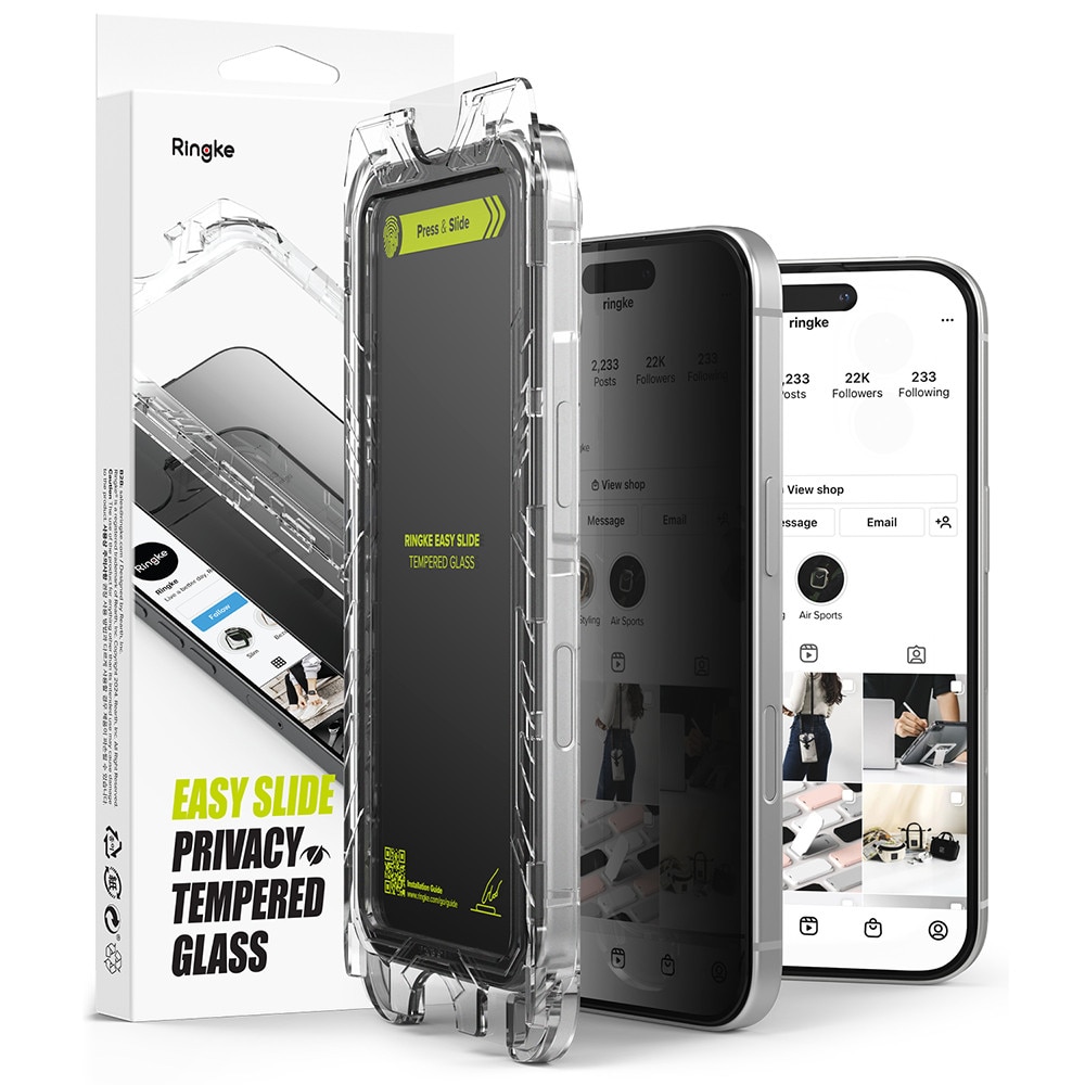 Folie telefon Ringke Sticla securizata Transparenta set 2 bucati pentru iPhone 16 Pro