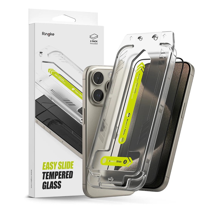 Glass shield Display pentru iPhone 16 Pro set 2, I40, Protective glass, Transparent