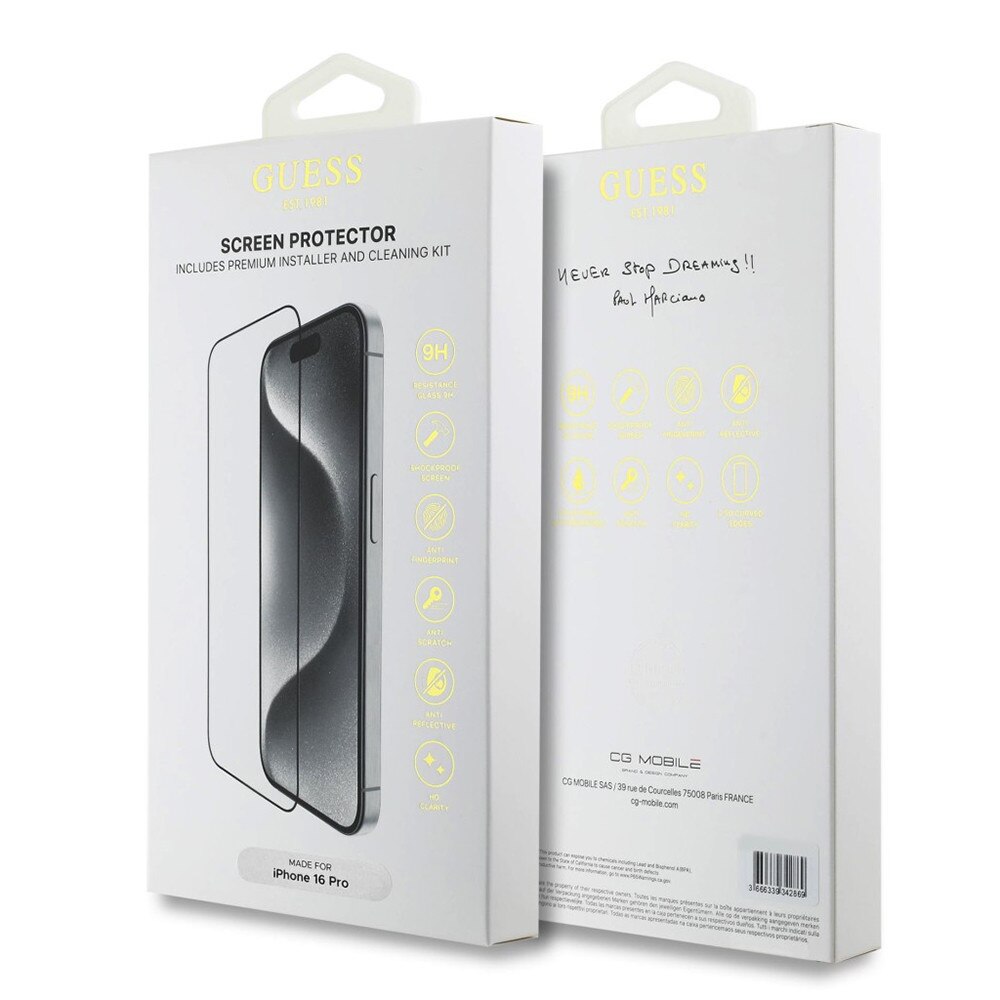 Husa Protectie Compatibila cu Classic 2.5D Outline (GUTGP16LBOKGCIT), Guess, iPhone 16 Pro - Black