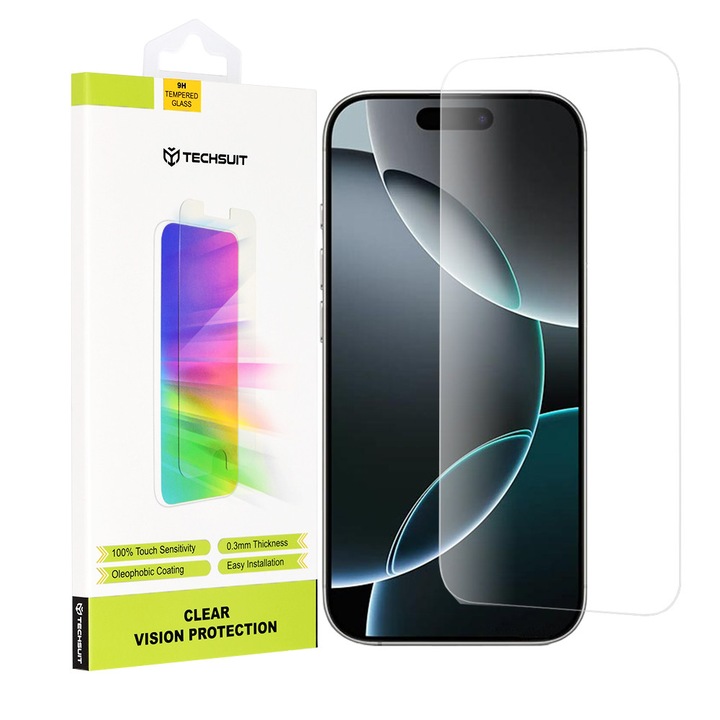 Glass shield Display pentru iPhone 16 Pro, I86, Protective glass, Neutral