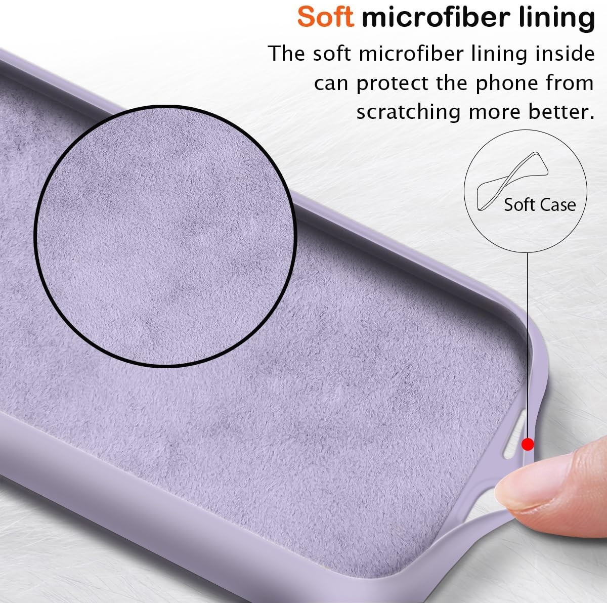 Husa pentru Samsung Galaxy A17 5G Liquid Silicone, subtire, captusita cu microfibra, anti amprenta, protectie camera foto - lavanda