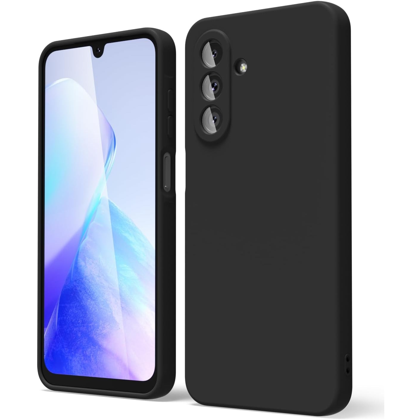 Husa pentru Samsung Galaxy A17 5G Liquid Silicone, subtire, captusita cu microfibra, anti amprenta, protectie camera foto - negru