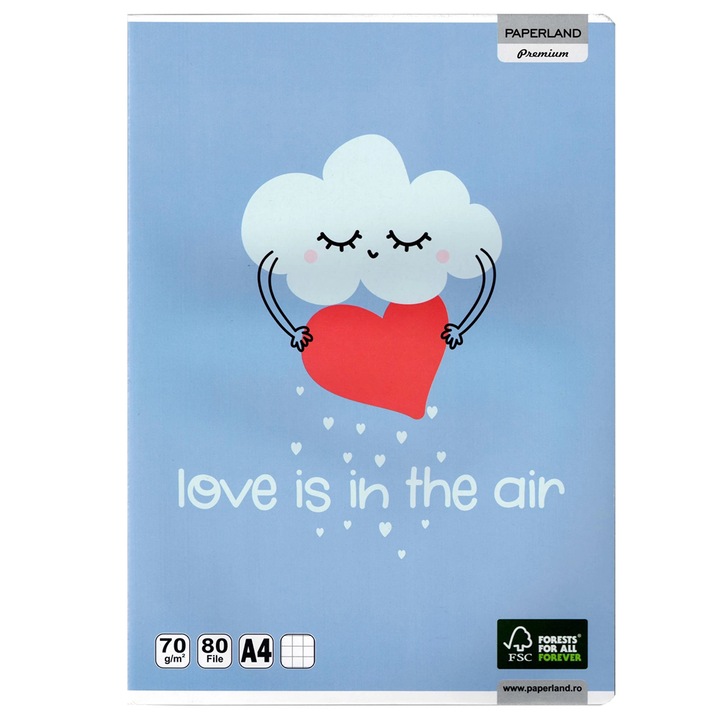 A4-es iskolai füzet, 80 mateklap PAPERLAND