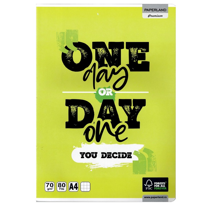 5 darabos A4-es iskolai füzetkészlet, 80 mateklap, PAPERLAND