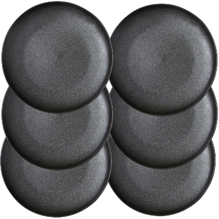 Set 6 farfurii ceramice 26cm, Culinaro, multicolor