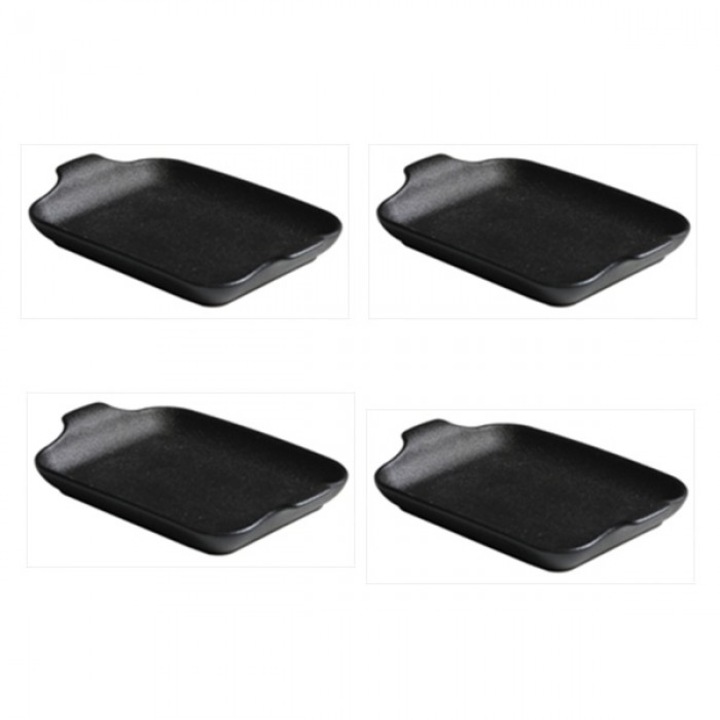 CULINARO CERAMIC Set 4 Tavi dreptunghiulare cu manere din ceramica 20x20, 5xh4, 5cm (1889)