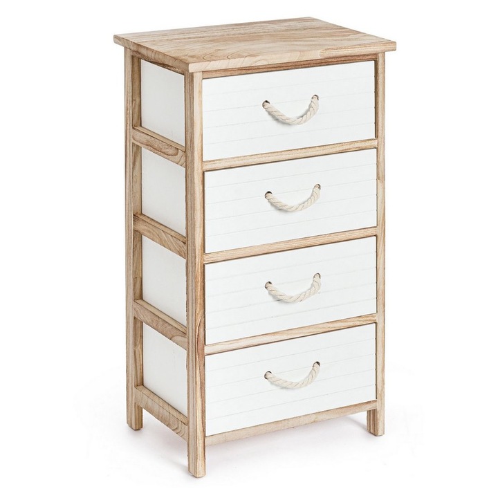 Comoda lemn alb maro Yvette 40x29x73h