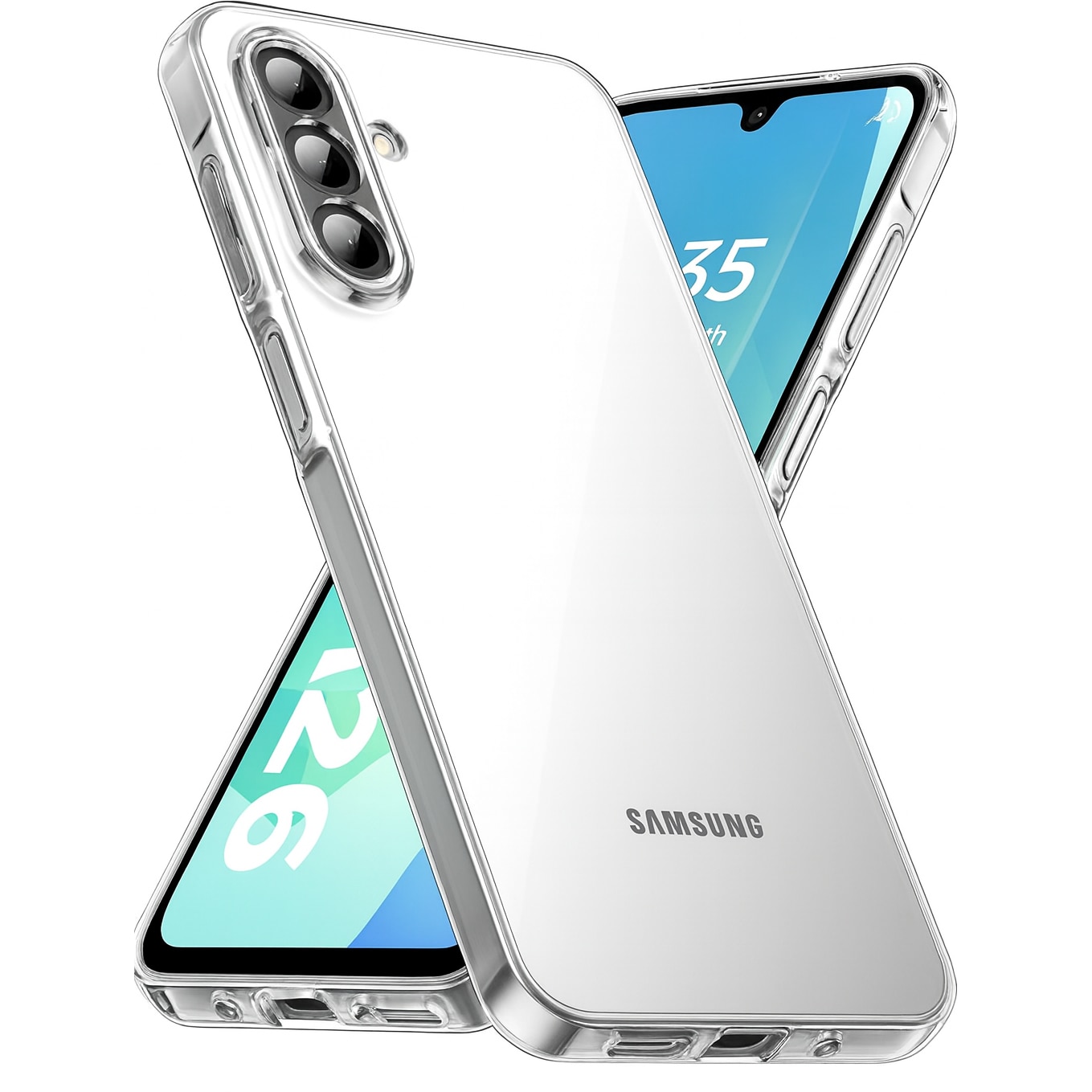 Husa pentru Samsung Galaxy A17 5G, Anti-Shock 1.5mm, cu protectie lentile, Transparent