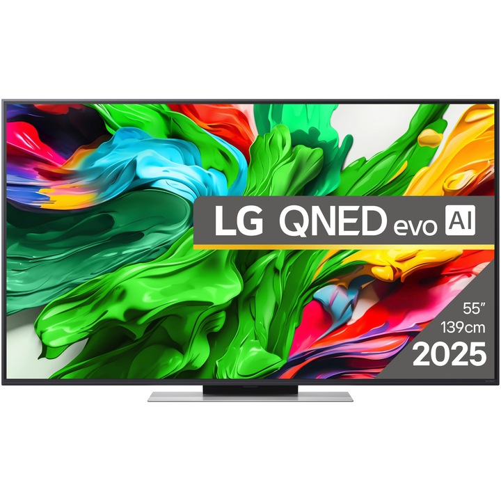 LG 55QNED87A3B QNED evo televízió, 139 cm, Smart, 4K Ultra HD, 100Hz, E energiaosztály (2025-ös modell)