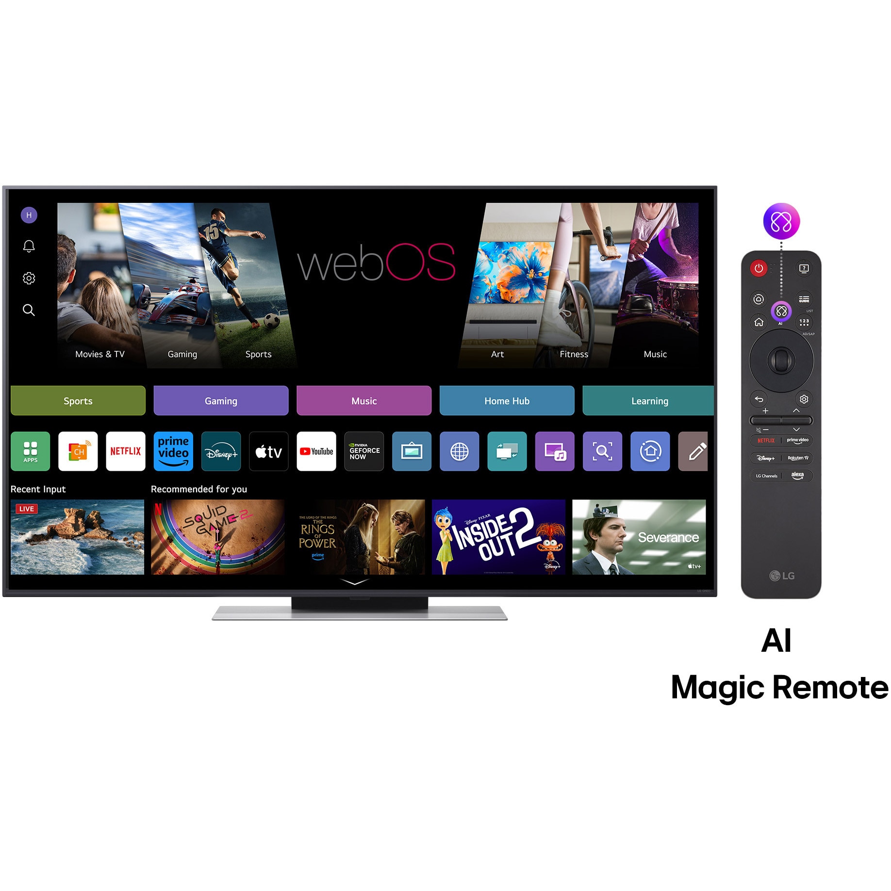 Televizor LG QNED evo 55QNED87A3B, 139 cm, Smart, 4K Ultra HD, 100Hz, Clasa E (Model 2025)