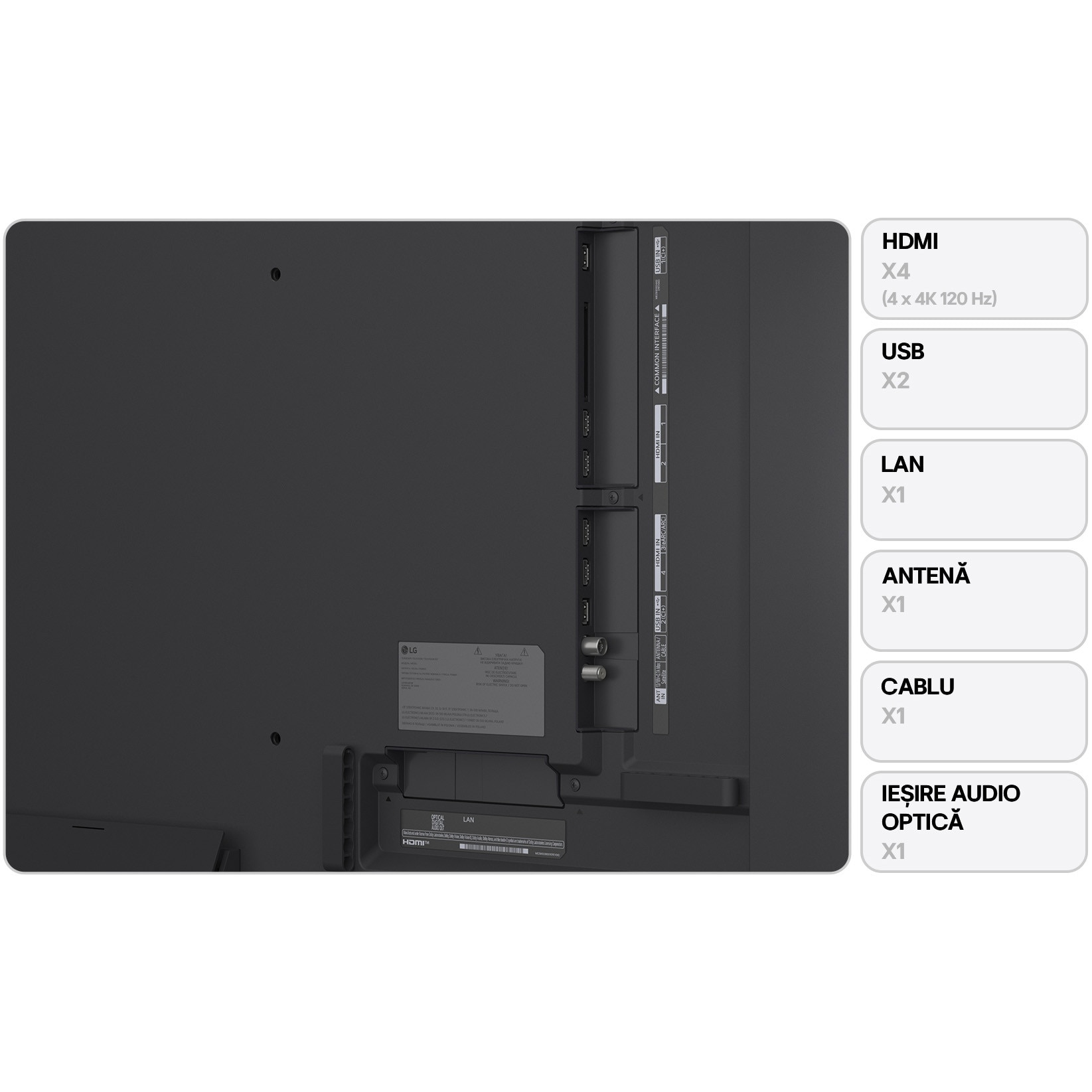 Televizor LG QNED evo 55QNED87A3B, 139 cm, Smart, 4K Ultra HD, 100Hz, Clasa E (Model 2025)