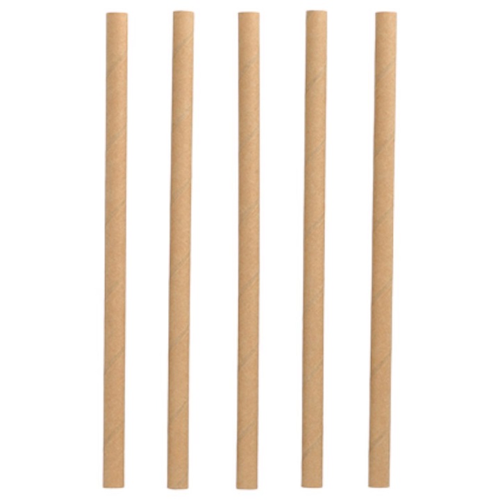 Хартиени сламки, Papstar, 21x10mm, 100 броя, цвят: кафяв