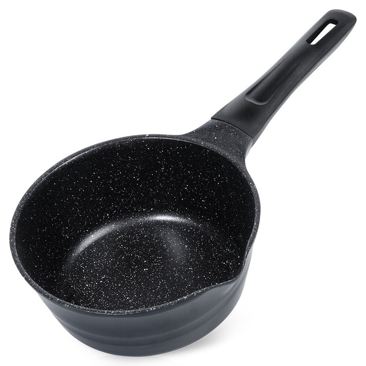 Gránit alátét hosszú nyéllel, Orion, 18 cm, 1,6 l, fekete, Grande sorozat