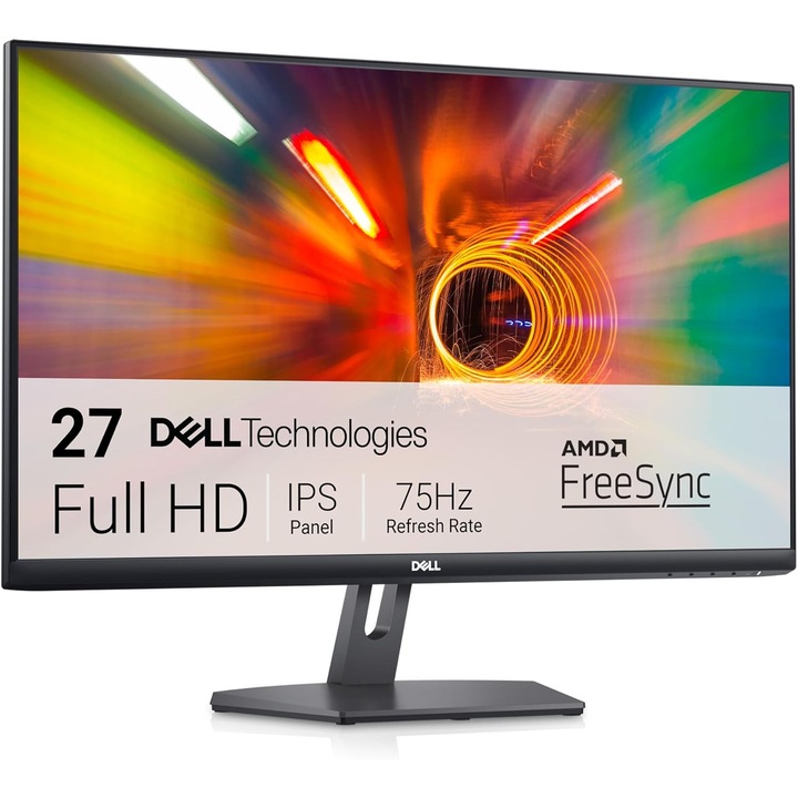 Monitor LED Dell S2721NX, 27", FullHD, 75Hz, IPS, 4ms, AMD FreeSync, Negru