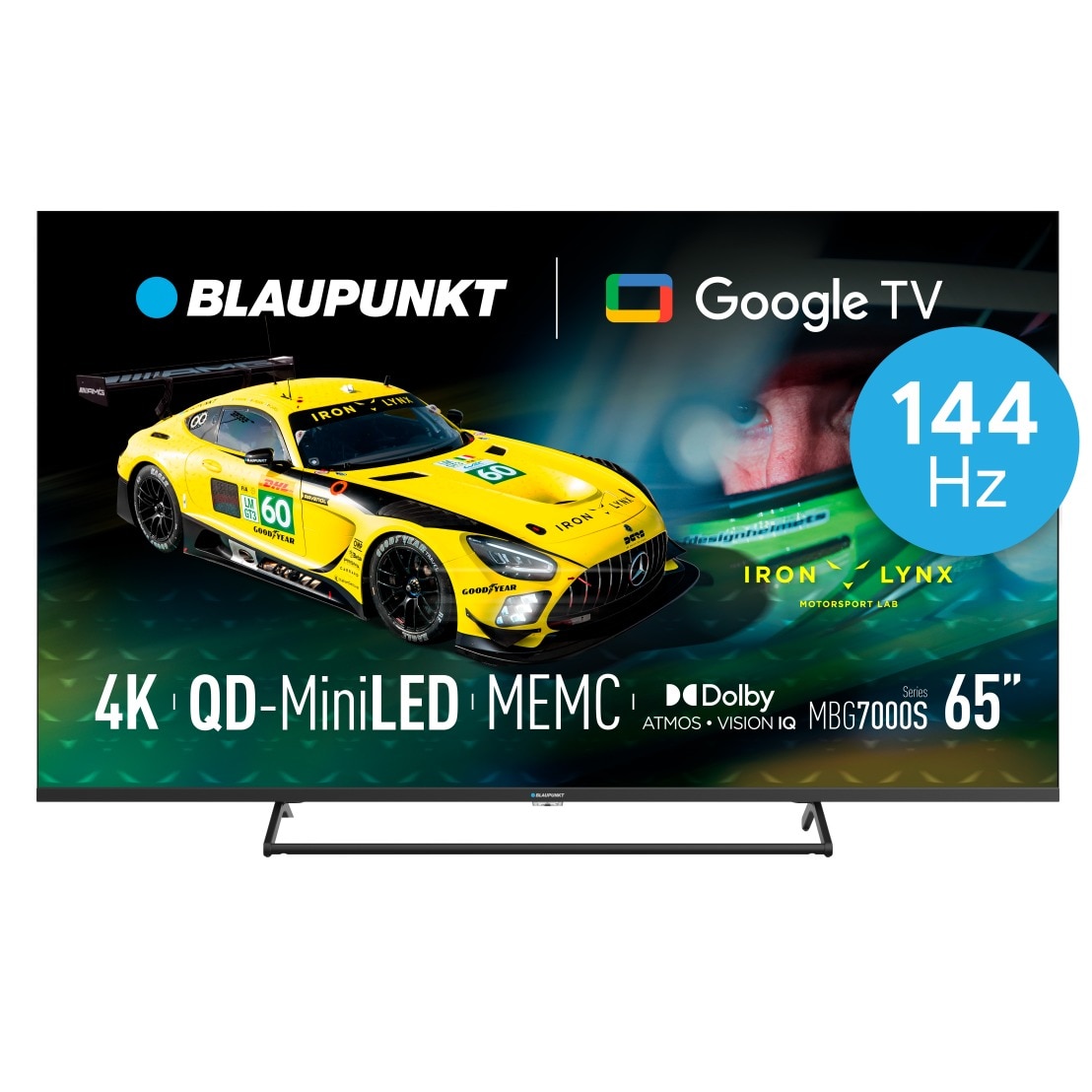 Televizor Blaupunkt MiniLed 65MBG7000S, 165 cm, Smart Google TV, 4K Ultra HD, 144Hz, Clasa F (Model 2025)