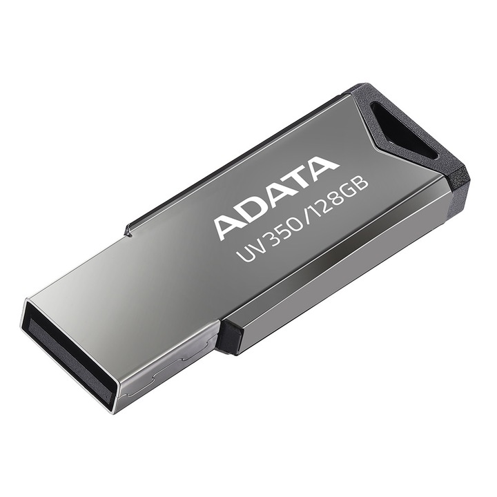 Stick de memorie Adata, USB A 3.2, 128GB, 90/140Mbps, Argintiu