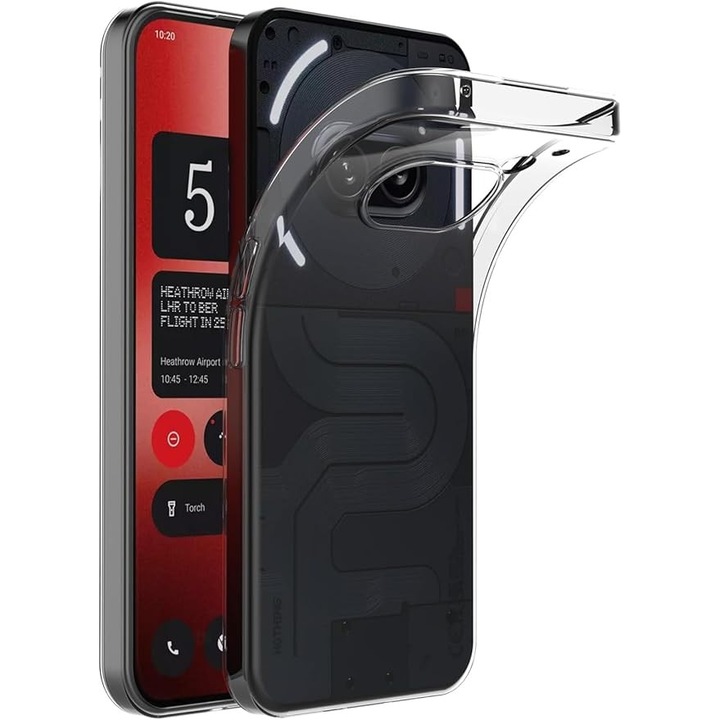 Husa de Protectie, Flippy, Compatibil cu Nothing Phone 2A, Silicon TPU, Protectie camere, Transparent