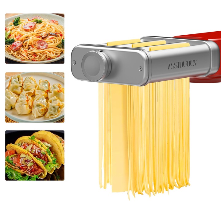 Set accesorii pentru paste, Assiduous, inox, pentru robotul de bucătărie KVC/KVL Kenwood