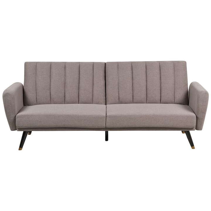 Canapea extensibilă Beliani Vimmerby 3 locuri, maro deschis, 212x90cm