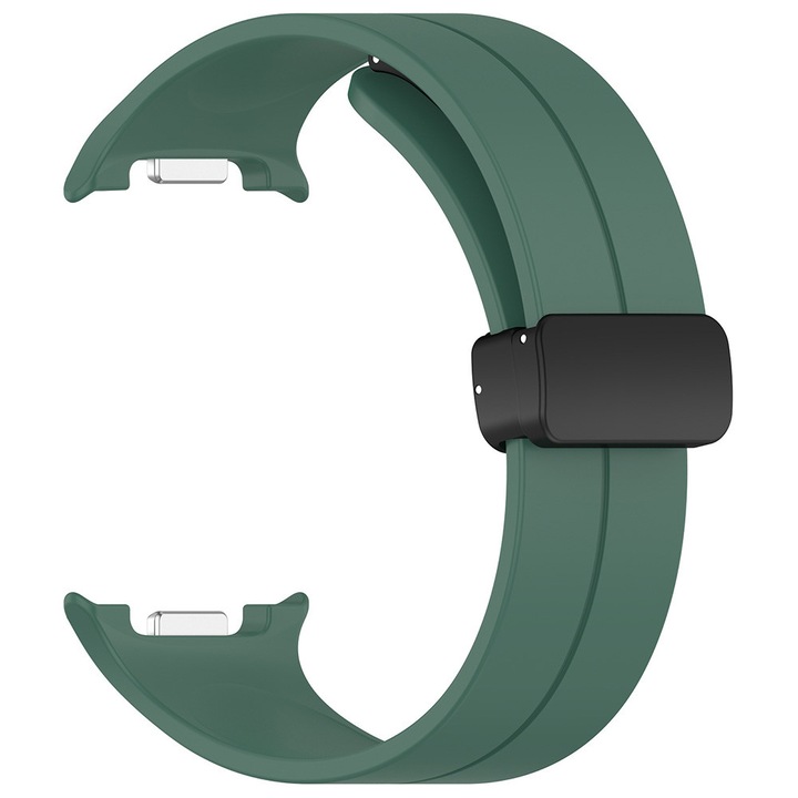 Curea pentru Samsung Galaxy Watch 8 40mm / 44mm / Watch 8 Classic - Comari® SoftBand Magnetic Pro, Silicon, Inchidere Magnetica, 30mm, Verde