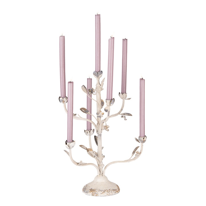 Sfesnic metalic, bej, design vintage, Clayre & Eef, 39x51 cm