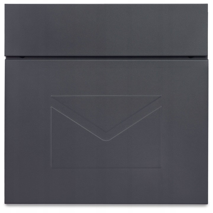 Antracit színű postaláda újságtartóval – modern dizájn levelekhez és sajtóhoz, ideális otthonra SN3689-1