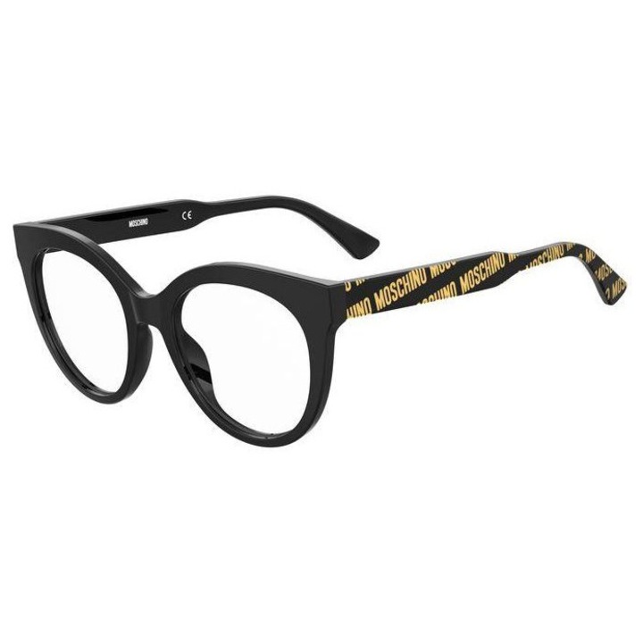 Ochelari de vedere Moschino, acetat, design elegant, 51, negru
