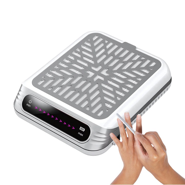 BLUEQUE Professzionális Tölthető Asztali Porelszívó, Fehér