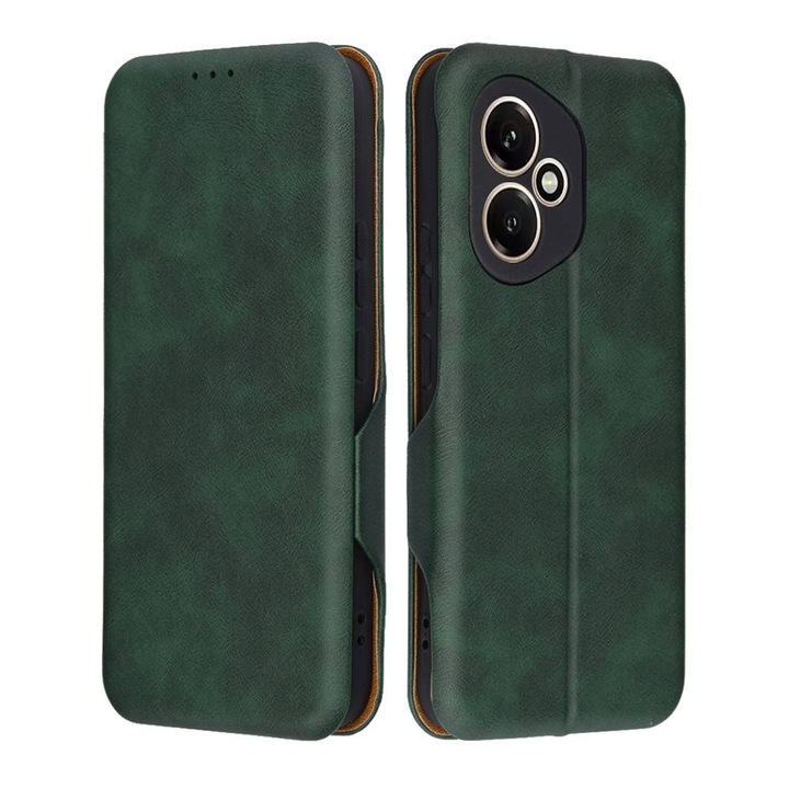 Husa tip carte pentru Honor 400 Smart Wallet fata - spate protectie 360 - verde