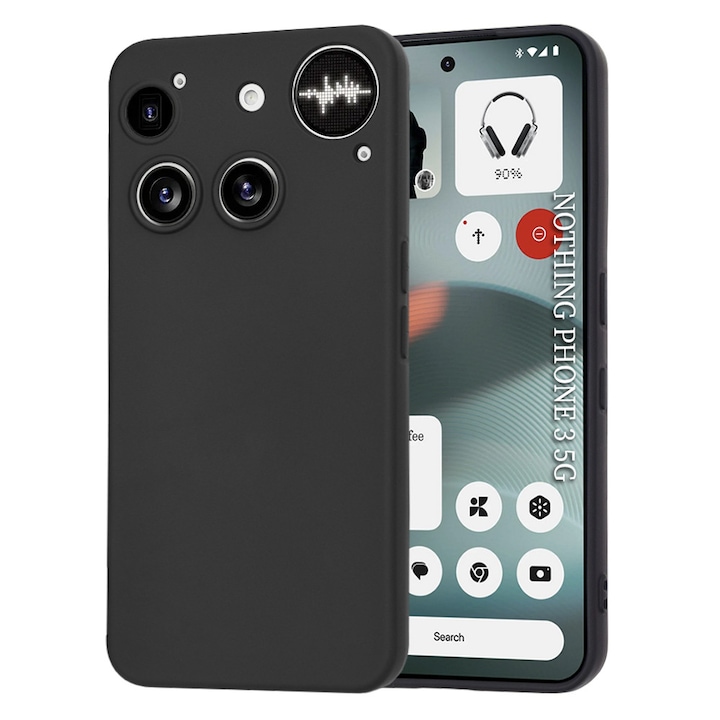 Husa silicon pentru Nothing Phone (3), Accesorio Soft Flex, Negru