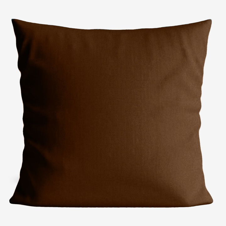 Fata de perna DENISA-DO, bumbac satinat, maro, 70x70cm