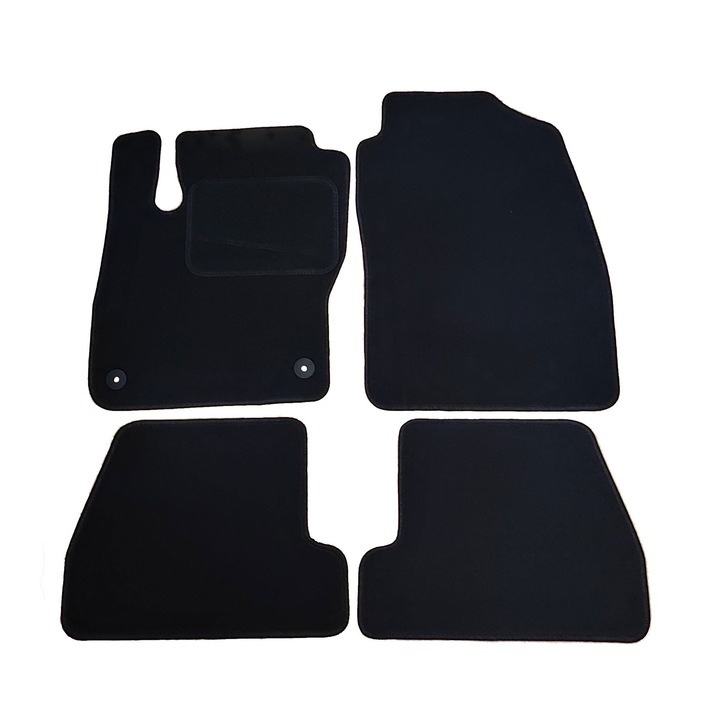 Set covorase velur, Ford, Focus MK3, negru, 2 bucati, material: catifea, dedicat modelelor din 2011-2015, include: 2 covorase fata, 2 covorase spate