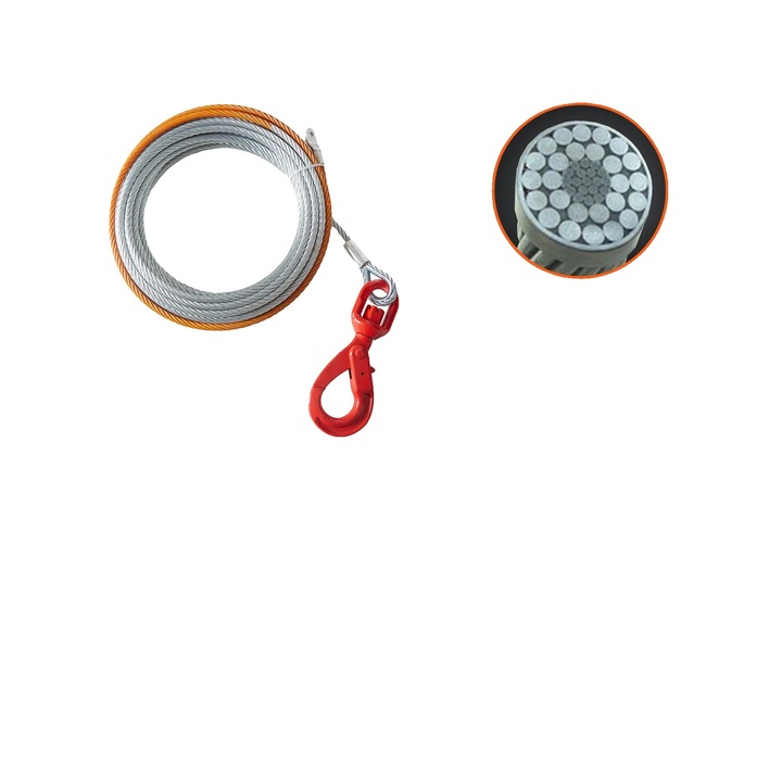 Cablu de troliu, otel galvanizat, rezistenta mare, 50ft